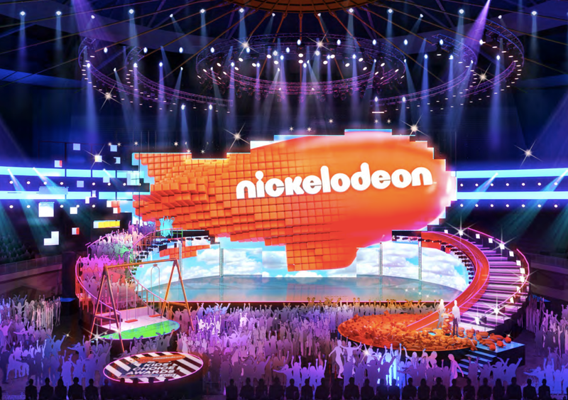 Illustration for article titled Here's an exclusive first look at the new Nickelodeon Kids' Choice Awards stage
